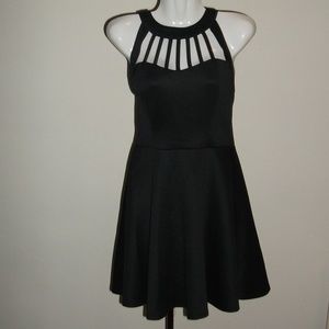 Black Cut Out Skater Dress Size: M